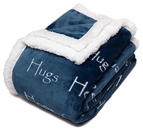 Chanasya Healing Warm Hugs Gift Throw Blanket - Sympathy Gift Cancer Chemo Survivor Get Well Caring Gifts - Comfort Gift Blanket For Love Support Strength - Women Men Friend Grandpa - Blue #TOP7