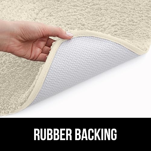 Gorilla Grip Premium Luxury Bath Rug, 30X20, Absorbent, Soft, Thick Shag, Bathroom Mat Rugs, Machine Wash, Microfiber Dries Quickly, Mats For Bath Room, Shower, Bathtub And Spa Floors, Ivory Cream #TOP2