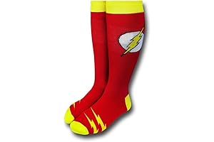 The Flash Symbol Lighting Speed Men's Red Crew Socks