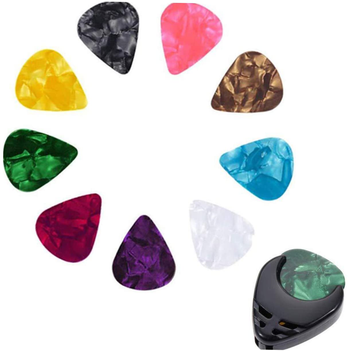 ibasenice 3piezas Kit De Accesorios Para Guitarra Cejuela y De Cambio De Cuerdas Enrollador y Púas Compatible Eléctricas y Acústicas