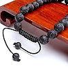 JOVIVI Lava Rock Stone Anxiety Bracelet Women Men Healing Crystal Black Volcanic Stone Worry Beads Aromatherapy Essentail Oil Diffuser Bracelet Jewellery Gifts #2