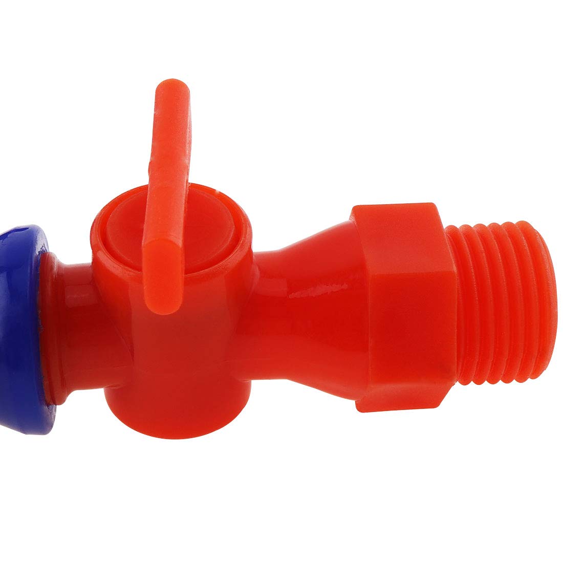 Tubo Flessibile del Liquido di Raffreddamento dell'Acqua con Filettatura da 1/4", Tubo di Raffreddamento in Plastica Regolabile con Ugello Piatto con Interruttore Blu