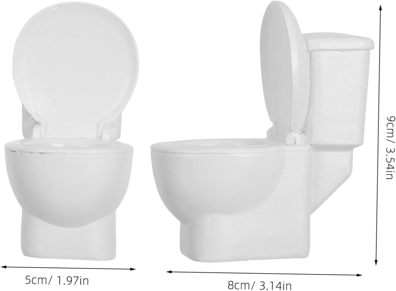 SUPVOX Dollhouse Commode Miniature Commode Figurine Resin Decor Mini Garden Adornment