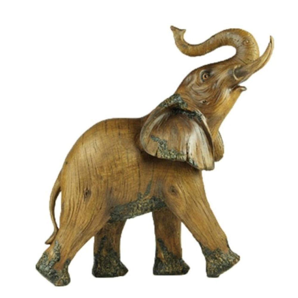 Amazon.co.jp: 彫刻 木製の動物の装飾の小像象の像アート彫刻クラフト