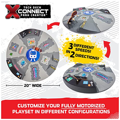 Tech Deck, Shredline 360 Motorized Skate Park, X-Connect Creator, Customizable And Buildable Turntable Ramp Set With Exclusive Fingerboard, Kids Toy For Boys And Girls Ages 6 And Up #TOP2