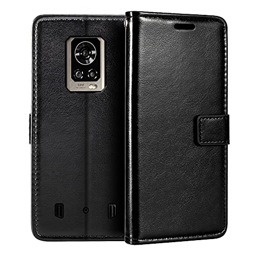 Shantime Cubot Kingkong 7 Case, Premium Pu Leather Magnetic Flip Case Cover With Card Holder And Kickstand For Cubot Kingkong 7 (6.36”) Black #TOP18
