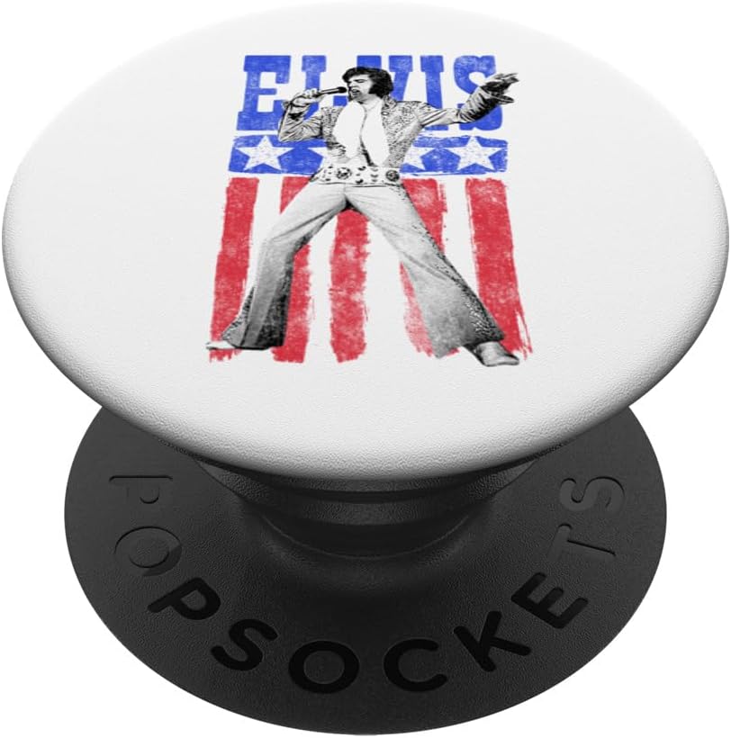 Elvis Presley American Flag PopSockets Adhesive PopGrip