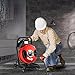 VEVOR 50FT x 1/2Inch Sewer Snake Cleaning Machine on 4 Wheels Electri Drain Auger with 4 Cutters & Foot Switch for 1''-4'' Pipes, Red, Black
