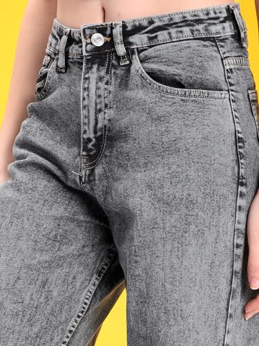 Image of KOTTY Women High Rise Straight Jeans