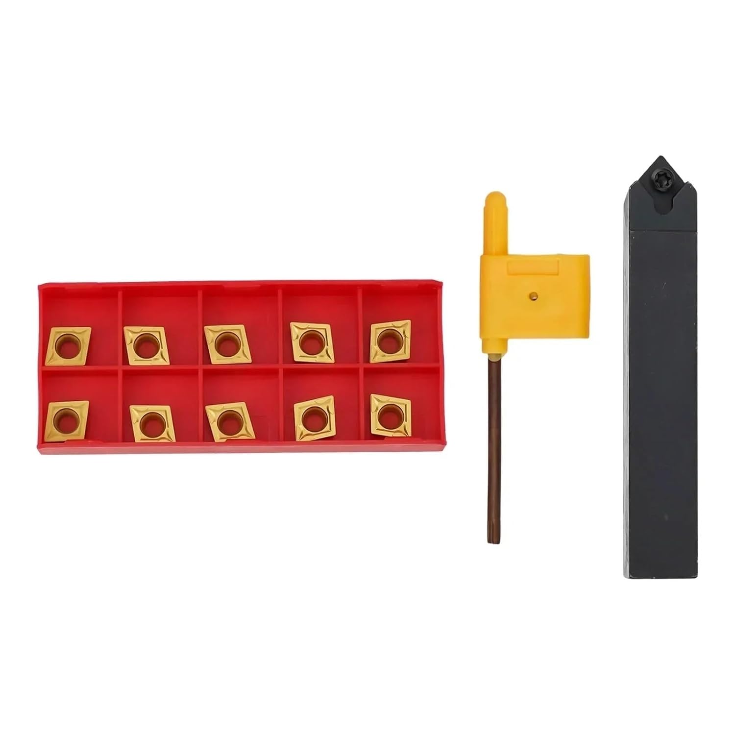 1PCS SCMCN1616H09-80 Indexable Metal Lather Turning Tool Holder 5/8 Inch Boring Bar+10PCS CCMT09T304 Carbide Turning Insert