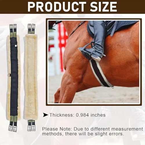 Cilhas inglesas para cavalos,Cilhas de lã para cavalos,Cinch de cavalo de lã com circunferência ingl