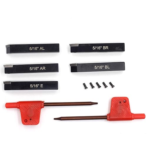 Miniatura 2 de OSCARBIDE 516 "Mini torno de carburo indexable portaherramientas de torneado de carburo de metal, herramientas de torno de metal inserta brocas con