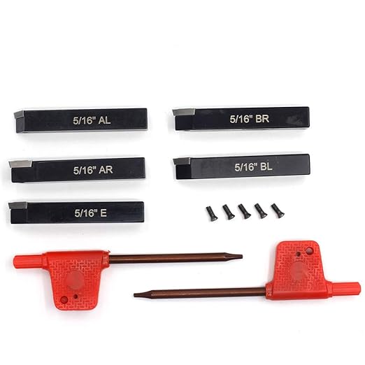 OSCARBIDE 5/16" Mini Torno Portaherramientas de Carburo Indexable, 5 Piezas/Set miniatura 2