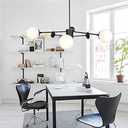Pendant lampe créative magic glass avec suspension ajustable en métal