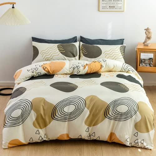 busdeals Luna Home - Duvet cover set various geometric designs and sizes (KING SIZE, CIRCLE GEOMETRIC)