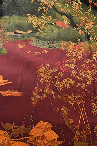 Ledamon Women's 100% Silk Kimono Long Robe - Classic Colors and Prints4