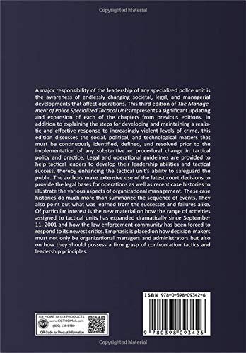 The Management of Police Specialized Tactical Units
