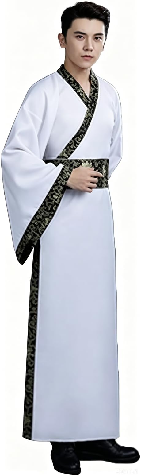 Men Traditional Chinese Hanfu Robe Wide Sleeve Ancient Costume