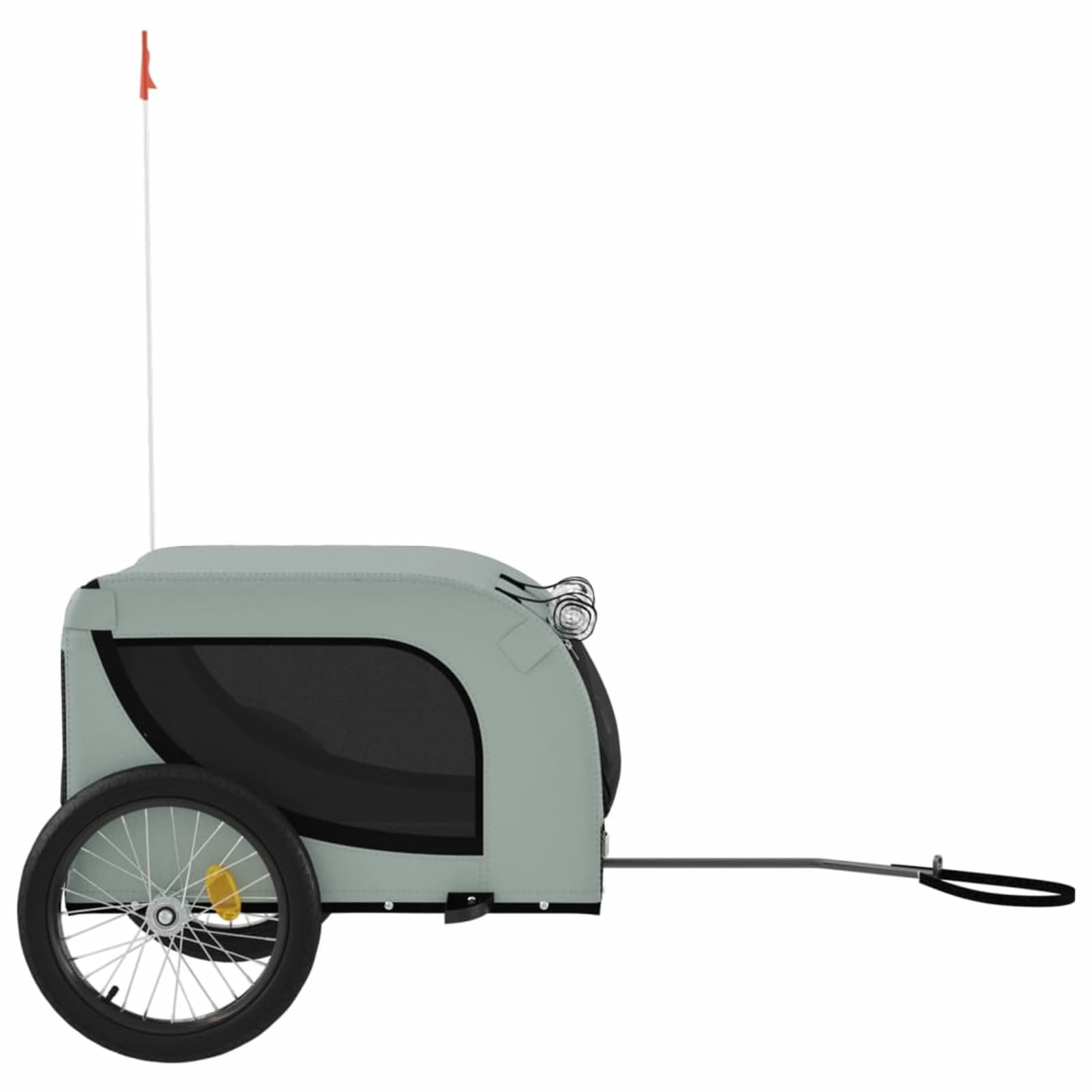 Homgoday Przyczepa rowerowa dla zwierząt Szara i czarna Oxford i żelazo, wyposażenie wózka dla psa, wózek rowerowy wózek rowerowy, wózek dla psa, transporter rowerowy model 94007
