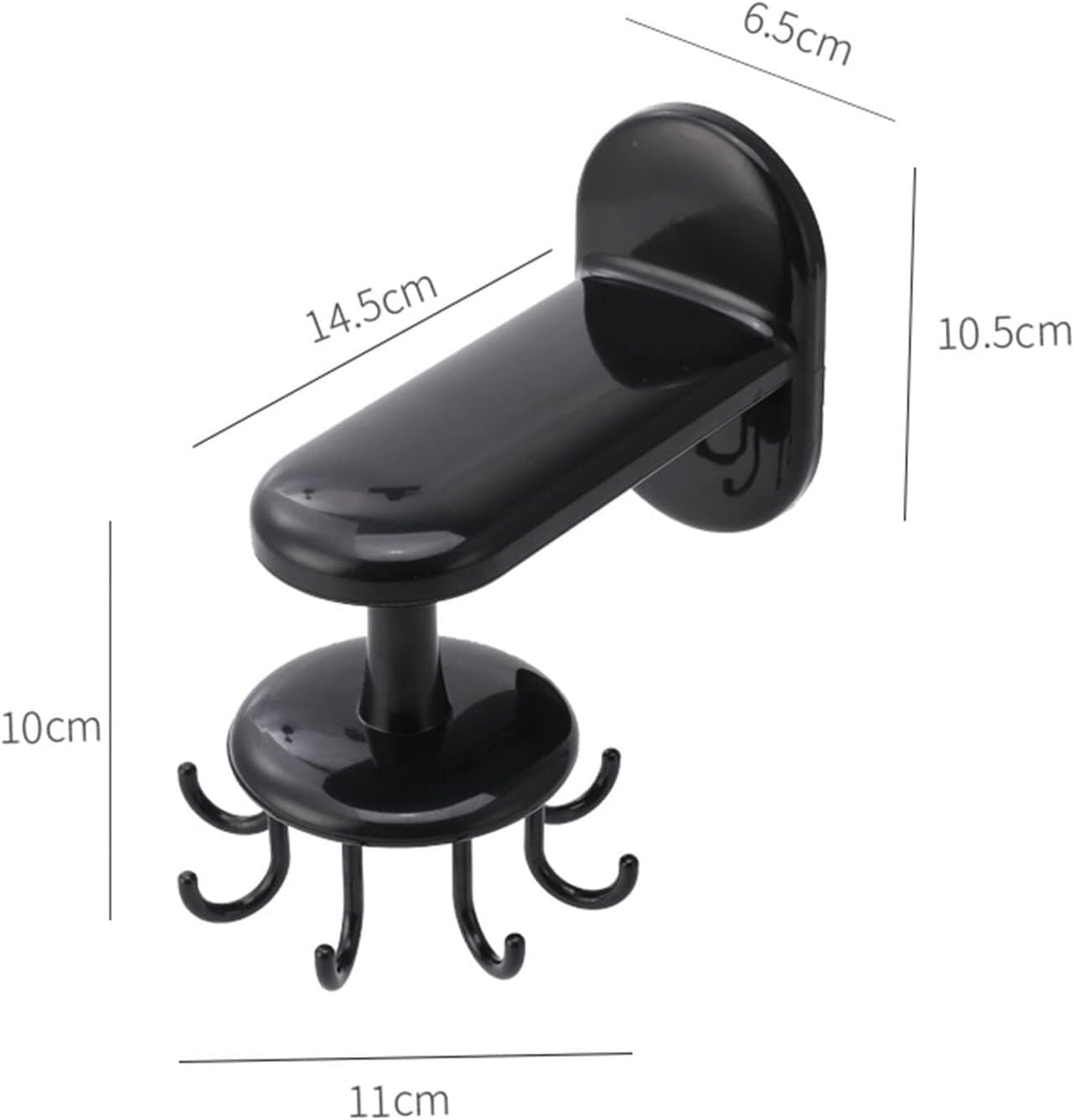 Wall Mounted Utensil Racks,Kitchen Hanging Rail,Kitchen Utensil Holder,Wall Mounted Kitchen Utensil Racks,360° rotation Cooking Utensil Rack,Multifunctional Kitchen Utens