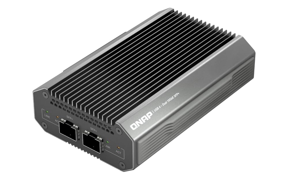 QNAP QNA-UC10G2SF USB 4 Type-C to Dual-Port 10GbE SFP+ Network Adapter, Compatible with USB 4 and Thunderbolt 3/4 Ports-picture-26