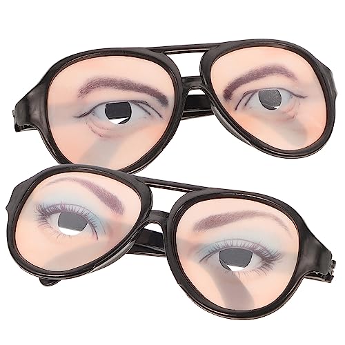 Alipis Halloween Trick Toy Male Funny Eyes Glasses Costume Prank Eyeglass Party Favors for Halloween Fools Day Party Accessory