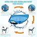 ROZKITCH Dog Cooling Vest, Dog Harness Cooler Jacket with Zipper Opening, Lightweight Evaporative Cooling Vests in Summer Hot Weather Outdoor Hiking Walking Camping Training Hunting Blue L