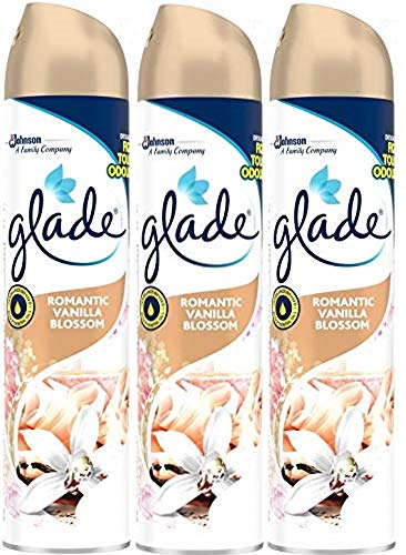 glade 3 x Aerosol Air Freshener 300ml - Romantic Vanilla Blossom