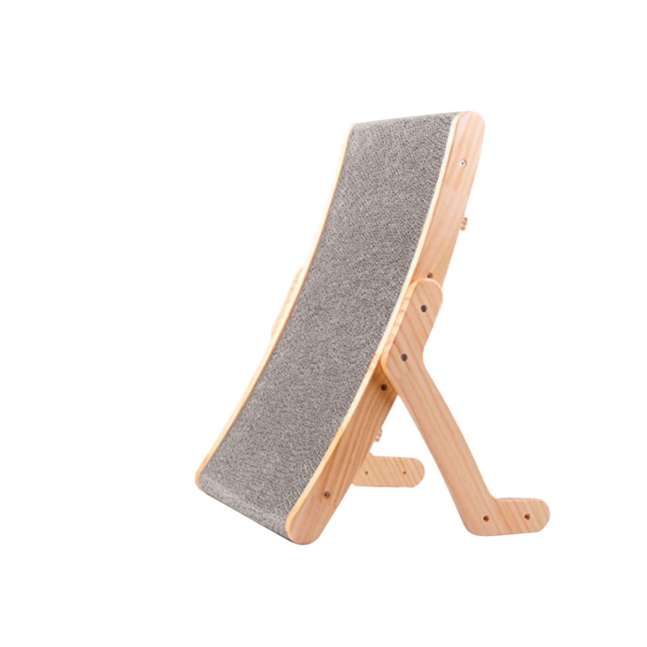 Rascador de Gato de Madera y Cartón Ondulado para Reducir Comportamiento Destructivo y Proteger Muebles