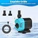 Wasserpumpe Tauchpumpe 15W 1200 L/H - Aquarium Pumpe Klein Teichpumpe