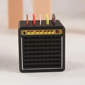 Suporte de palheta de guitarra com palhetas aleatórias de cinco cores vintage caixa de armazenamento de palheta de guitarra presente para amantes de guitarras