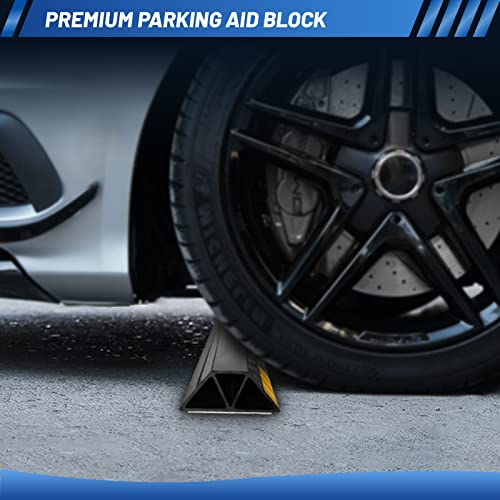 Roblock New Updated 18" 2 Pcs Heavy Duty Car Stopper For Garage, 1.8" Higher Parking Aid Gadgets Protects Car, Parking Stopper Easy To Install 18" L X 3.7" W X 1.8" H, 2 Packs #TOP4