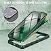 CENHUFO for iPhone 13 Pro Max Case, Privacy Phone Cover with Built-in Anti Peep Tempered Glass Privacy Screen Protector and Camera Protective, Full Body Shockproof Spy Clear Double Bumper - Green