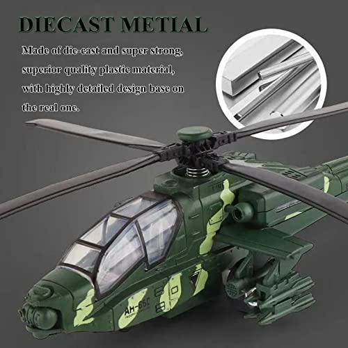Otonopi Military Helicopter Pull Back Army Airplane Toys With Lights And Sounds Diecast Air Force Model Plane Birthday Xmas Gifts For Boys And Girls, Bonus With 2 Of Army Men Action Figures #TOP4
