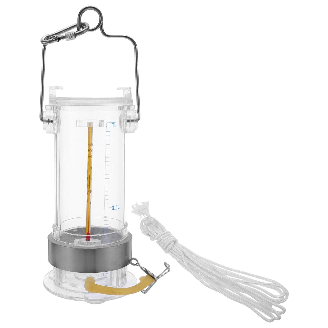 Toyvian Muestreador de Calidad del Agua de 1l Acero Inoxidable y Acrílico para Muestreo Versátil en Biología Marina y Estudios de Estanques Color Aleatorio