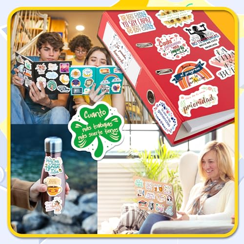 HomSeon Spanish Motivational Stickers for Students 200PCS Inspirational Sticker for Adults Teachers Women Affirmation Positive Quotes Decals for Journal Spanish Class by HomSeon - Image 5