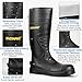 Showave Men's Steel Toe Rubber Boots Kevlar Sole Safety Work Boot Puncture-Proof Rain Boot Slip & Oil Resistant Outsole for Industrial Construction Agriculture, Size 11 Black