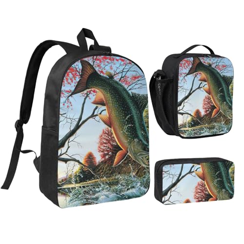 Sac à dos d'école EdWal 3 pièces résistant pour ranger cahiers grands formats et repas