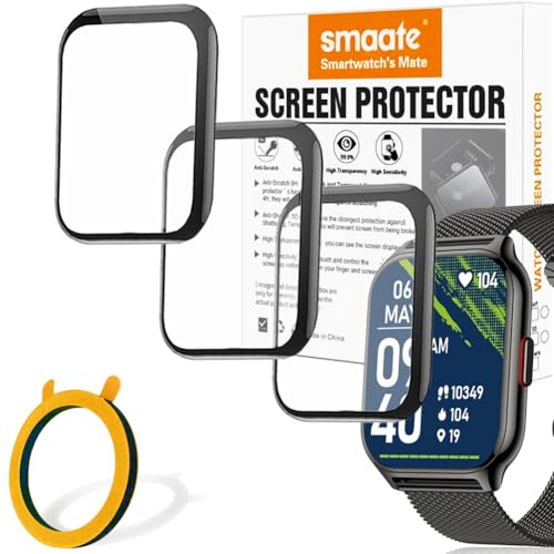 smaate Lot de 3 films protecteurs d'écran 3D compatibles avec Popglory Zoskvee P95 2" Smart Watch