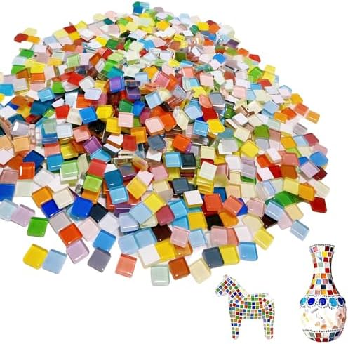 1 Kg De Pierres De Mosaïque En Verre – 1 X 1 Cm – Mélange Coloré – Pour Bricolage, Déco, Cadres Et Pots