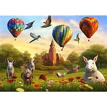 Mouse Pad Office Desk Mat Rubber Desk Pad Protector The Kite and Balloon grasslands Animals Non-Slip PU Rubber Desk Writing Pad for Office Home 7.9 x 9.5 in