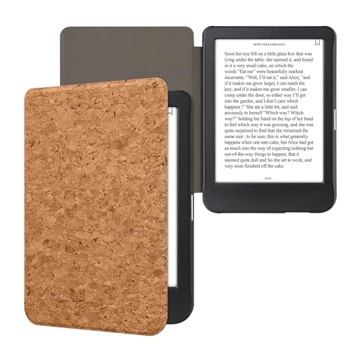 kwmobile Hülle kompatibel mit Kobo Clara BW/Clara Colour/Tolino Shine (5) / Shine Color - Kork eReader Schutzhülle Cover Case - Hellbraun