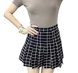 MINUOYI Sports High Waist with Underpants Tennis Badminton Cheerleader Pleated Skirt (Tag Size M, Bi