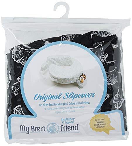 My Brest Friend Original Nursing Pillow Slipcover - Pillow Not Included, Black Flowing Fans - Thumbnail 6
