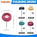 140PCS Buffing Wheel Polishing Kit Compatible with Dremel,Abrasive Buffing Wheels Polishing Bits for Rotary Tool Accessories with 1/8 Inch Shank,Polishing Wire Brushes Wool Felt Cotton Set