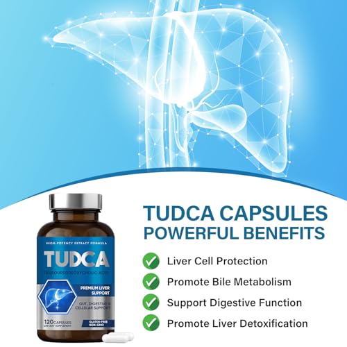 TUDCA 2000mg Kapseln, Premium Für Lebergesundheit, Zellschutz & Vitalität, Fördert Stoffwechsel & Verdauung,Unterstützt gesunde Zellalterung,120 vegane Kapseln