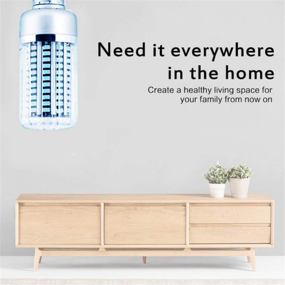 40W UV Esterilizador Lámpara, filtro de 130 granos de la lámpara LED E27 Bombillas maíz portátil lámparas ultravioleta UVC accesorio ligero de aire para el hogar Animales,Lamp + Remote Control