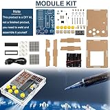 DAOKAI Zestaw do produkcji konsoli do gier DIY Pixel 51 zestaw do gier z pojedynczym chipem, klasyczna gra rosyjskie pudełko/wąż/samolot/wyścigi Uninstal z dźwiękiem tła i etui