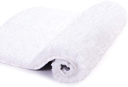 Walensee - Tapete de baño antideslizante, absorbente, suave, de microfibra, peludo, lavable a máquina, afelpado y grueso para ducha (16 x 24