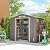 Outsunny 7' x 4' Outdoor Storage Shed, Garden Tool Metal Shed with Foundation Kit, Double Lockable Door, Air Vents and Sloping Roof, for Backyard, Patio, Lawn, Gray
